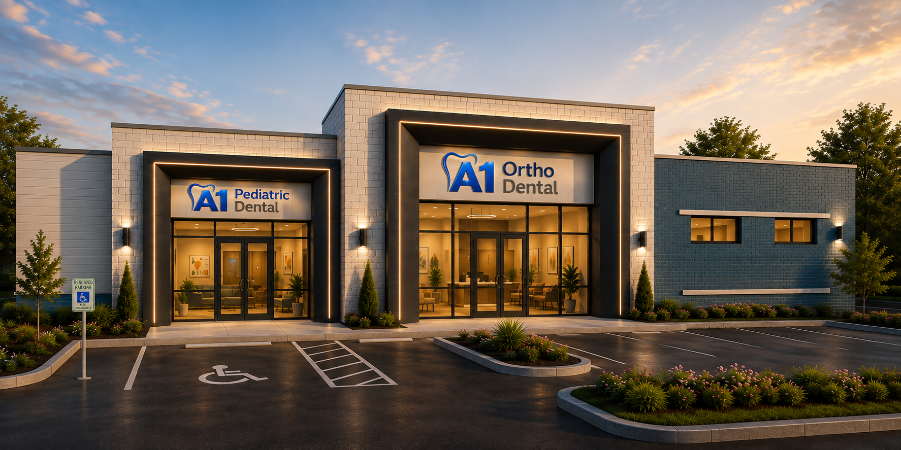 A1 Ortho Dental and A1 Pediatric Dental building in Flowood, Mississippi